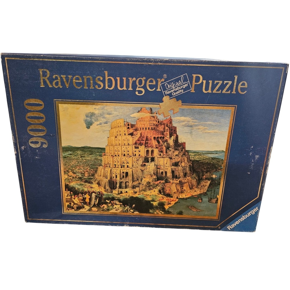 Ravensburger 9000 Piece Puzzle Tower of Babel Pieter Bruegel 178018 Rare Puzzle